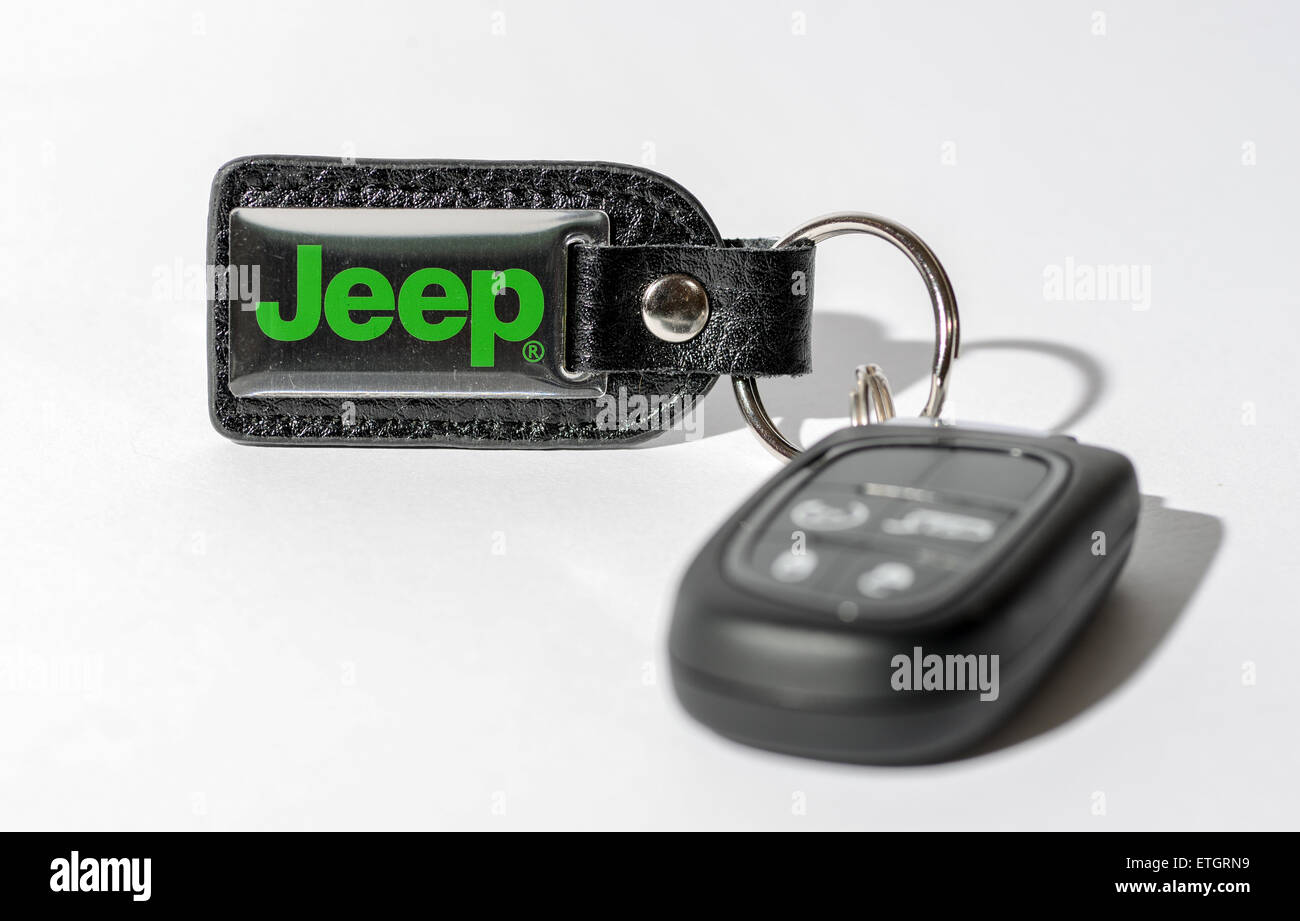 La chiave elettronica e fob per un auto JEEP Foto stock - Alamy