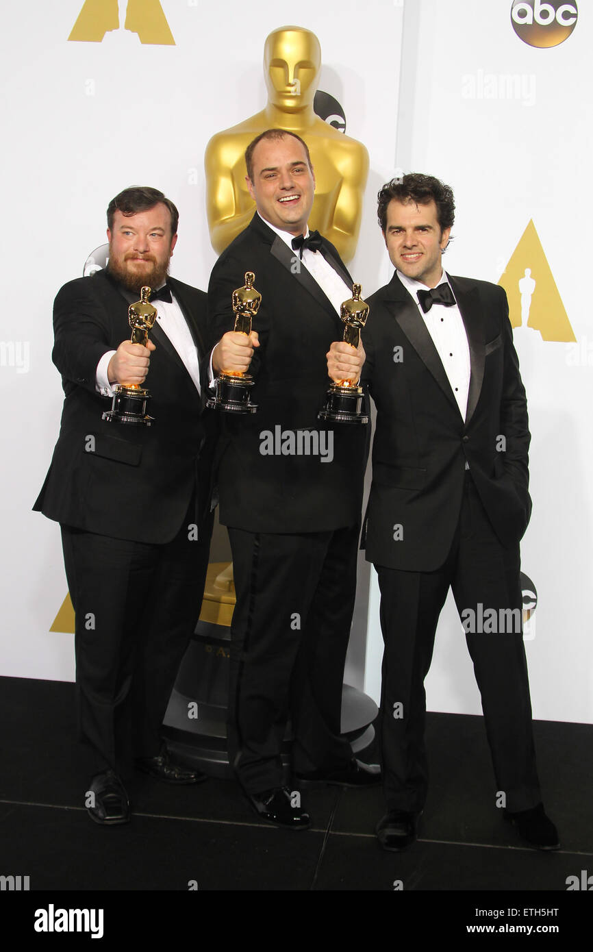 87Th annuale di Academy Awards - Press Room presso il Teatro Dolby con: Craig Mann, Ben Wilkins, Thomas Curley dove: Los Angeles, California, Stati Uniti quando: 22 Feb 2015 Credit: FayesVision/WENN.com Foto Stock