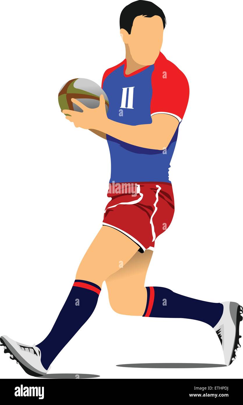 Rugby player silhouette vector illustration immagini e fotografie stock ad  alta risoluzione - Alamy