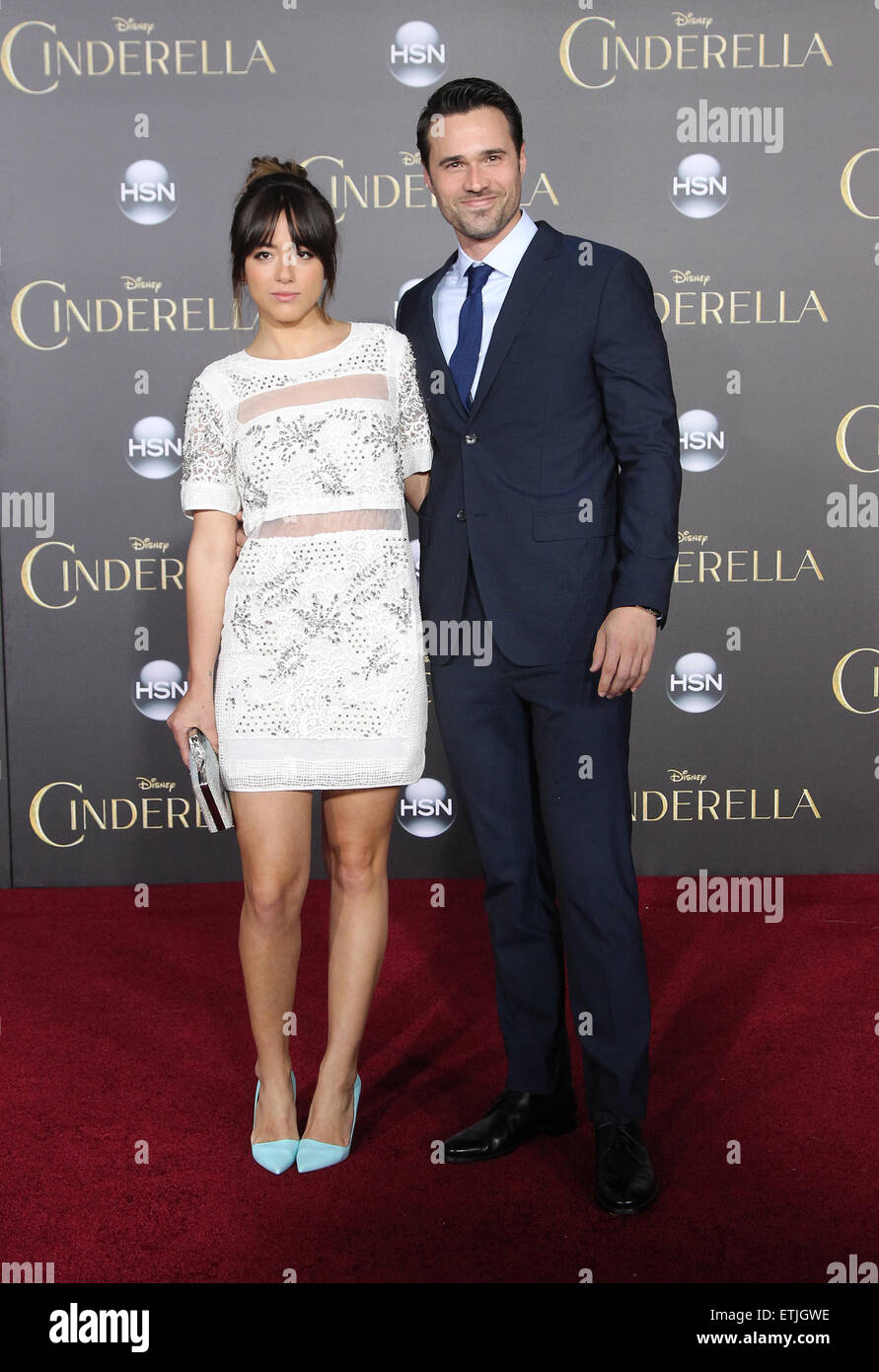 Los Angeles premiere della Disney Cenerentola a El Capitan theater - Arrivi con: Chloe Bennett, Brett Dalton dove: Los Angeles, California, Stati Uniti quando: 01 Mar 2015 Credit: FayesVision/WENN.com Foto Stock