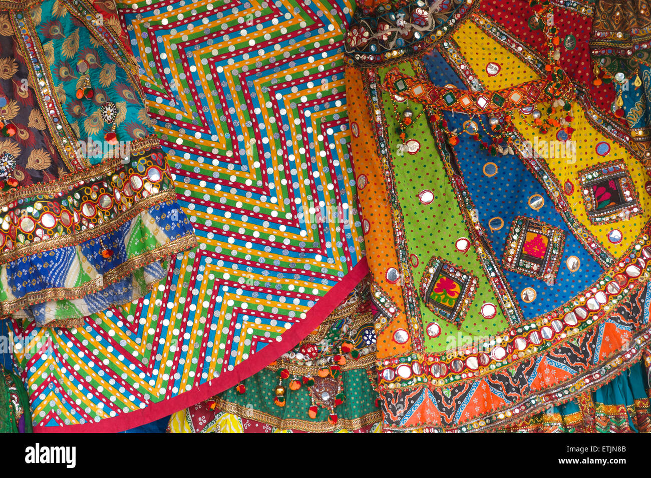 Costume di Rajasthani. Mount Abu, Rajasthan, India Foto Stock