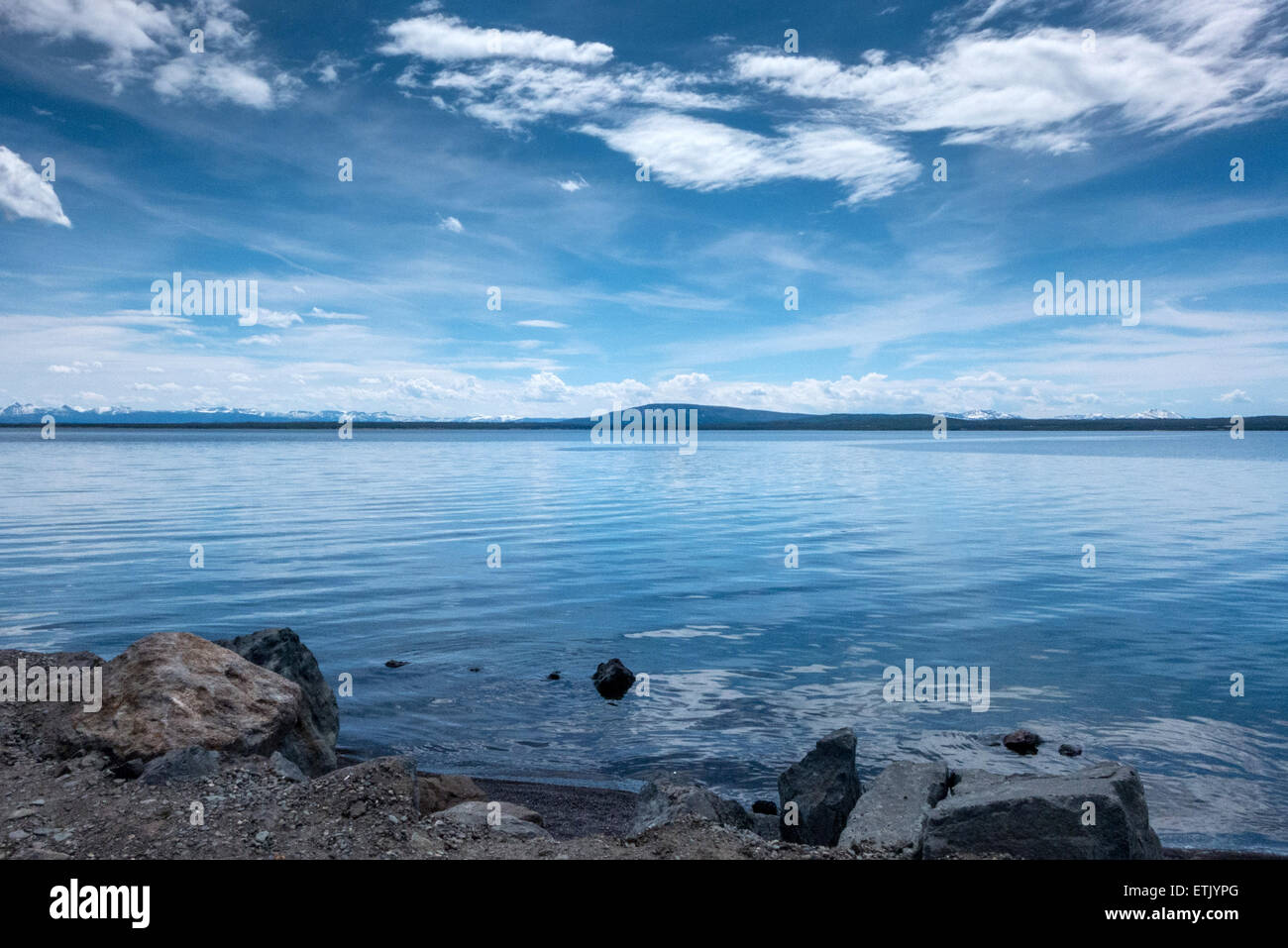 Lago nel Parco Nazionale di Yellowstone Foto Stock