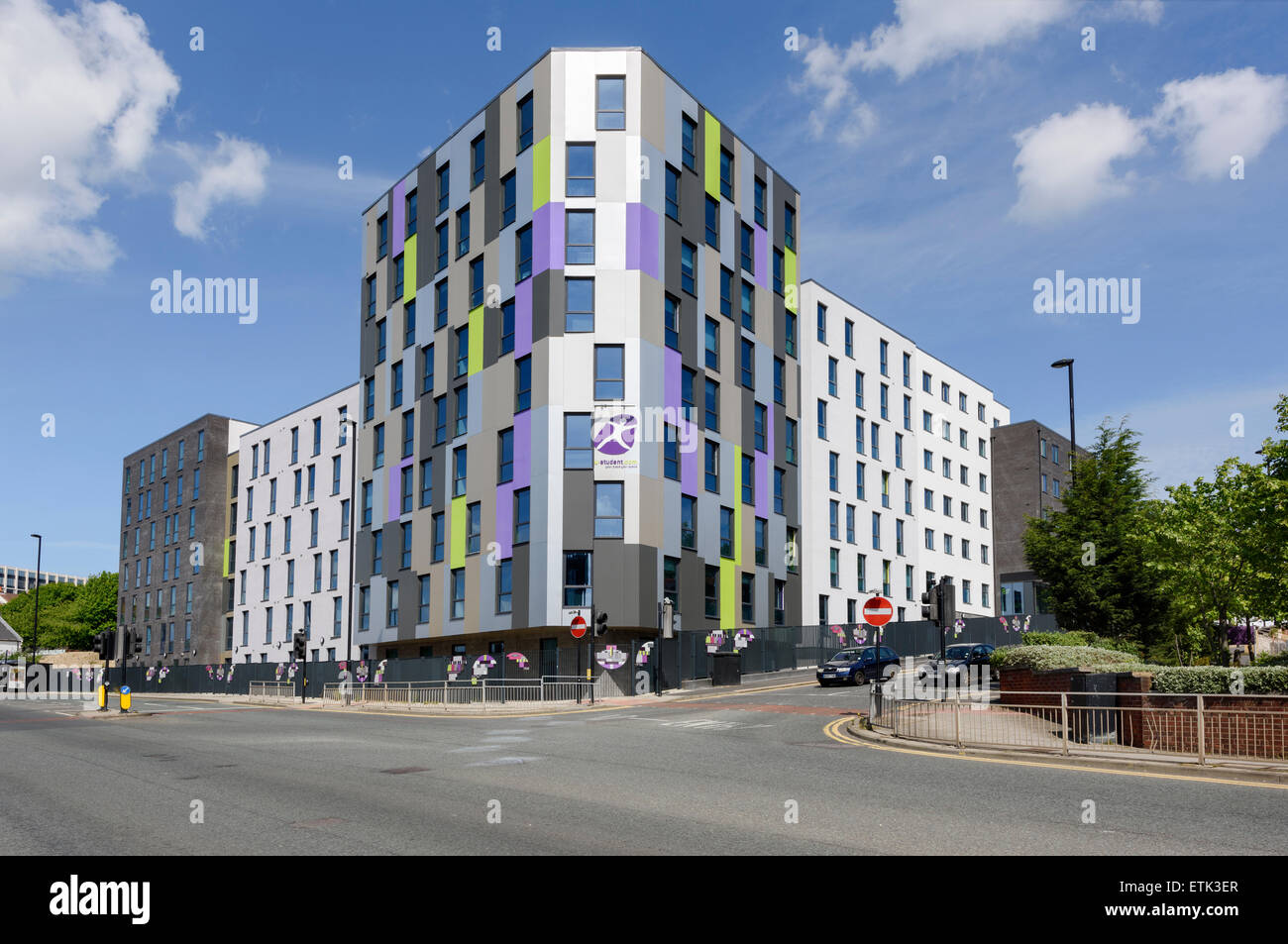 U-studente edificio in Newcastle upon Tyne Foto Stock