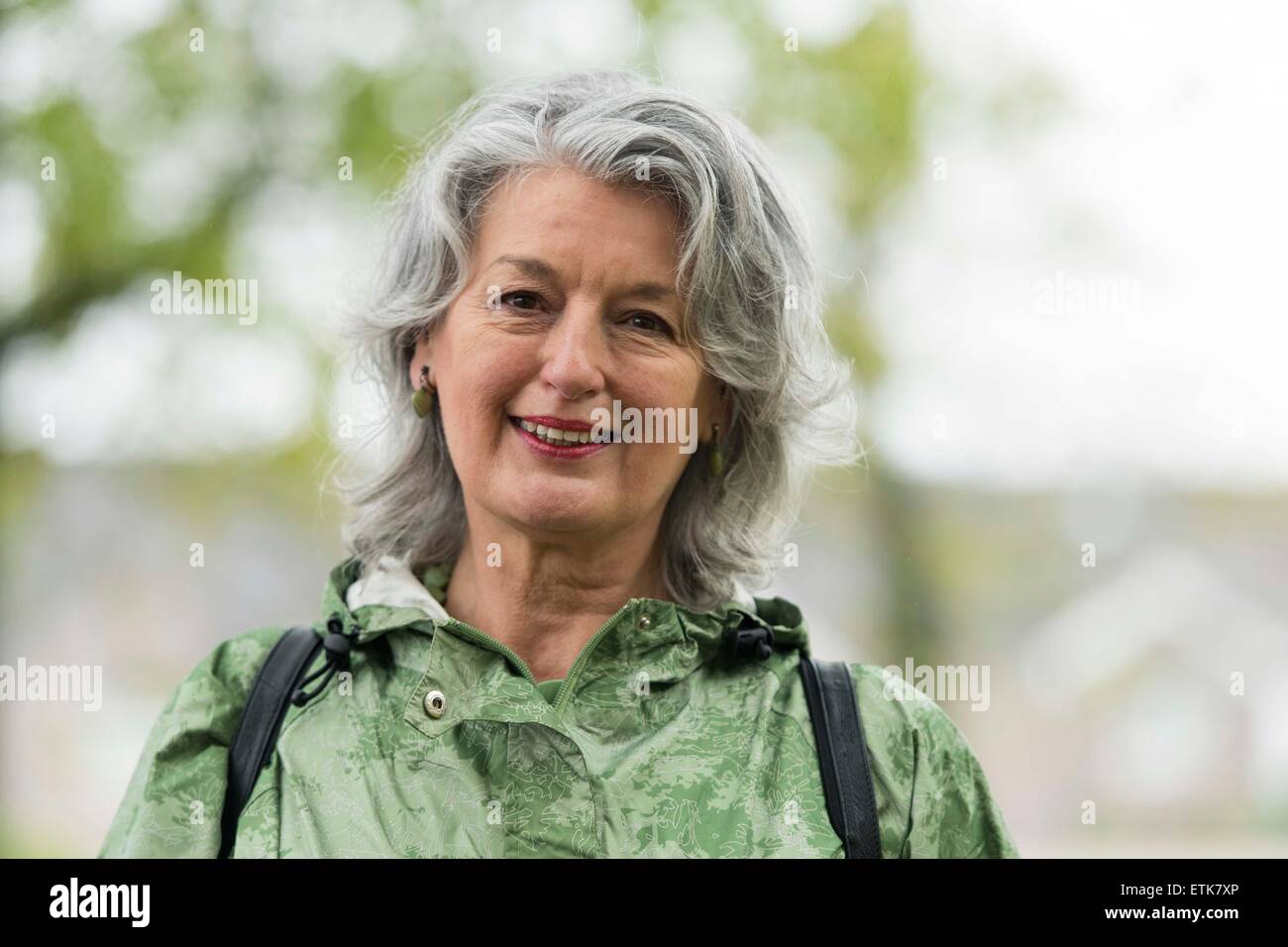Il leader del partito dei Verdi in Galles Pippa Bartolotti. Foto Stock
