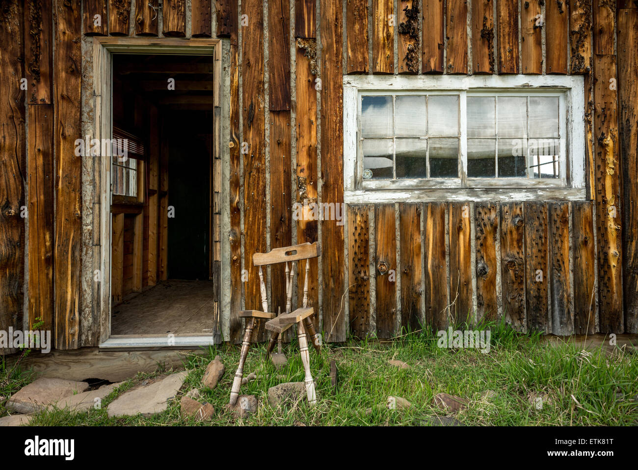 Gli edifici abbandonati del vecchio west, in Colorado USA Foto Stock
