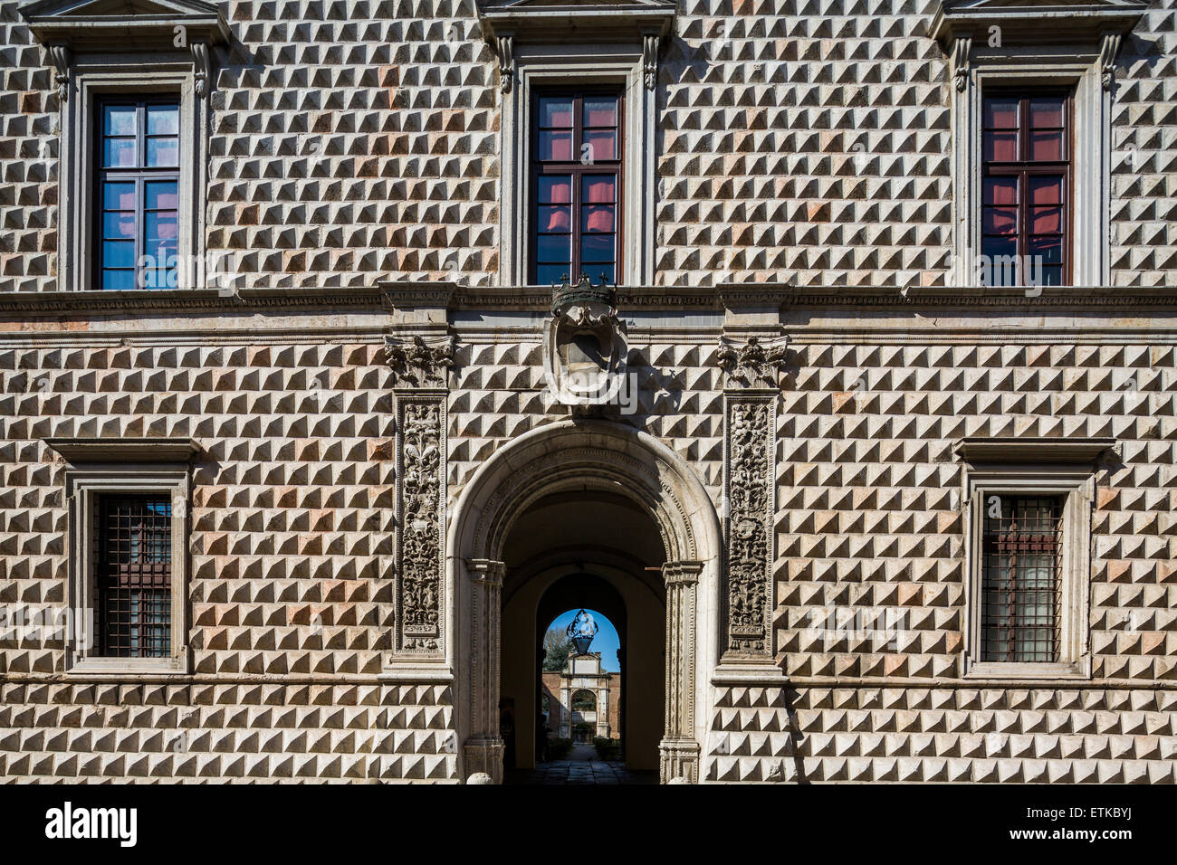 Palazzo dei Diamanti di Ferrara, Italia Foto Stock