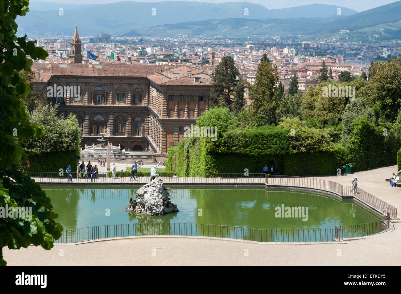 Palazzo Pitti e Firenze vista dal giardino di Boboli, Firenze, Italia Foto  stock - Alamy