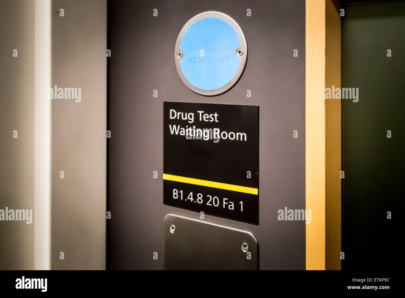 Test antidroga per camera in Wembley Stadium Foto Stock