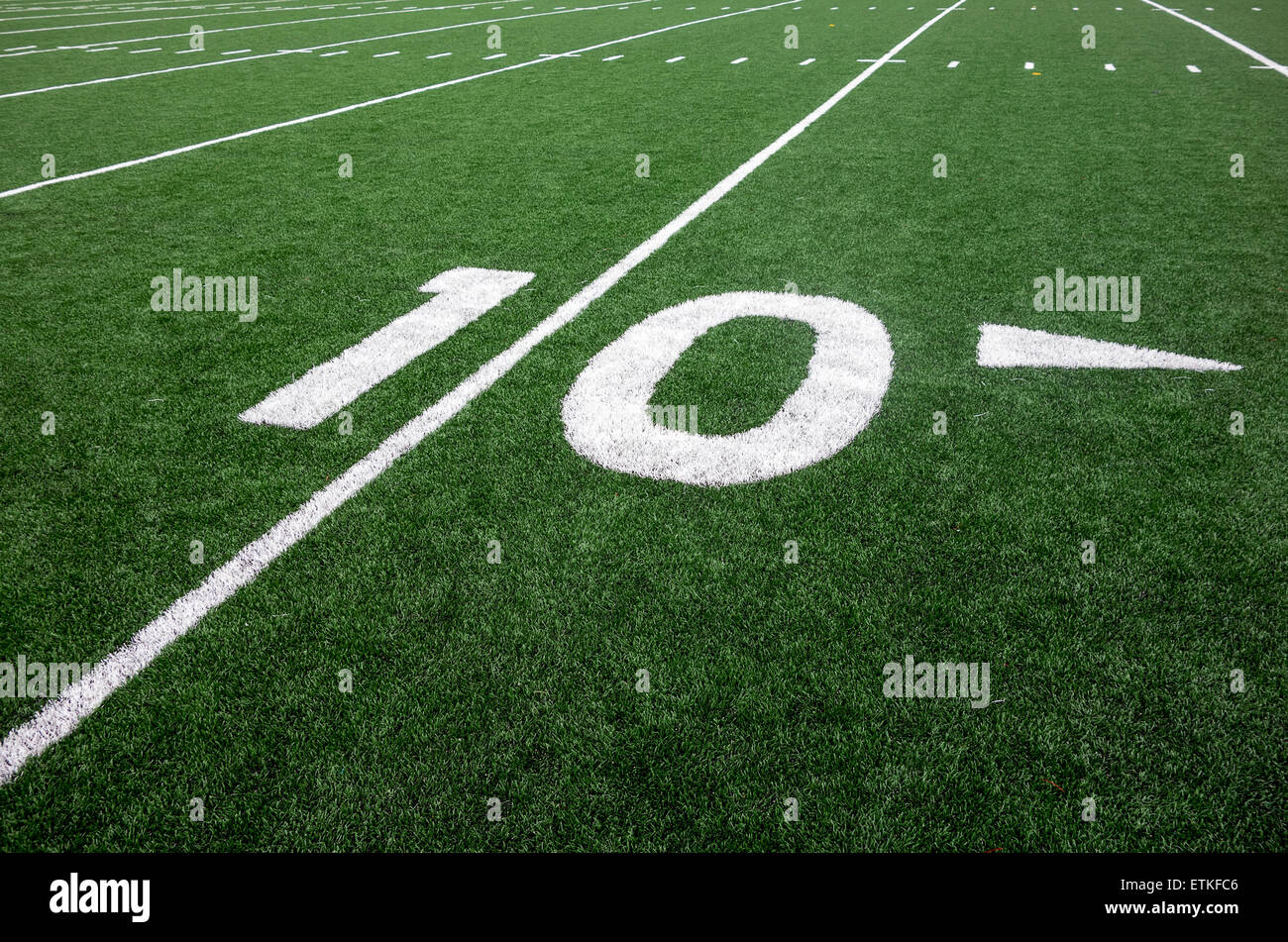 Linea delle Yard dieci Foto Stock