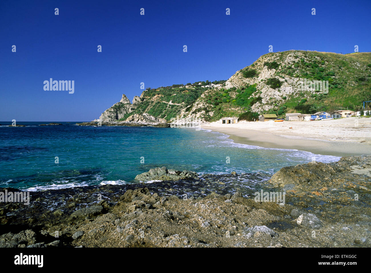 Italia, Calabria, spiaggia di Capo Vaticano Foto Stock