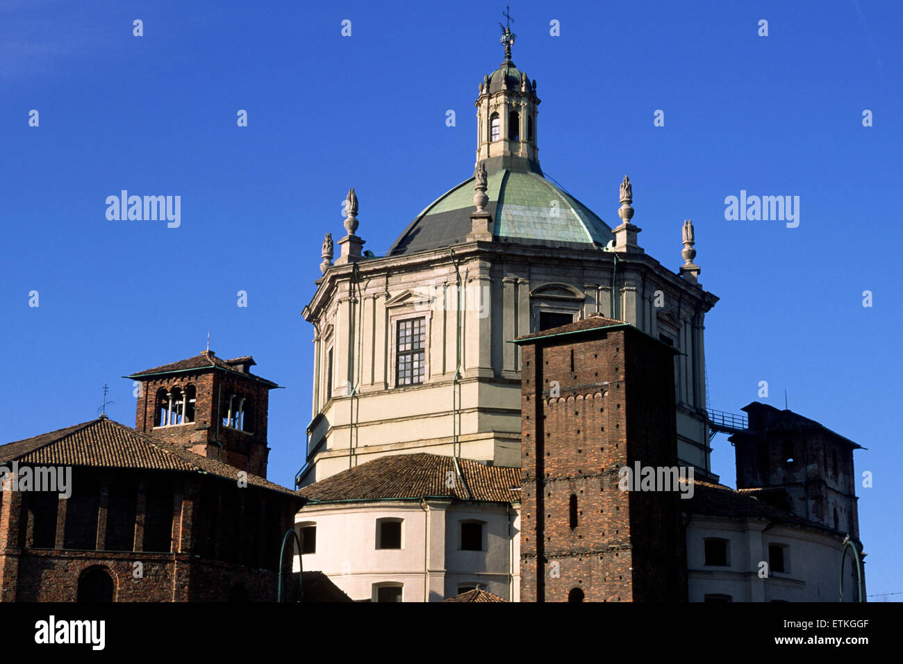Italia, Milano, basilica di San Lorenzo maggiore Foto Stock