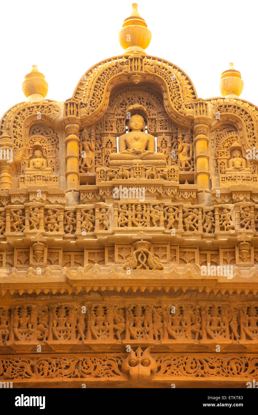 Tempio Jain, Jaisalmer fort, Jaisalmer, Rajasthan, India Foto Stock