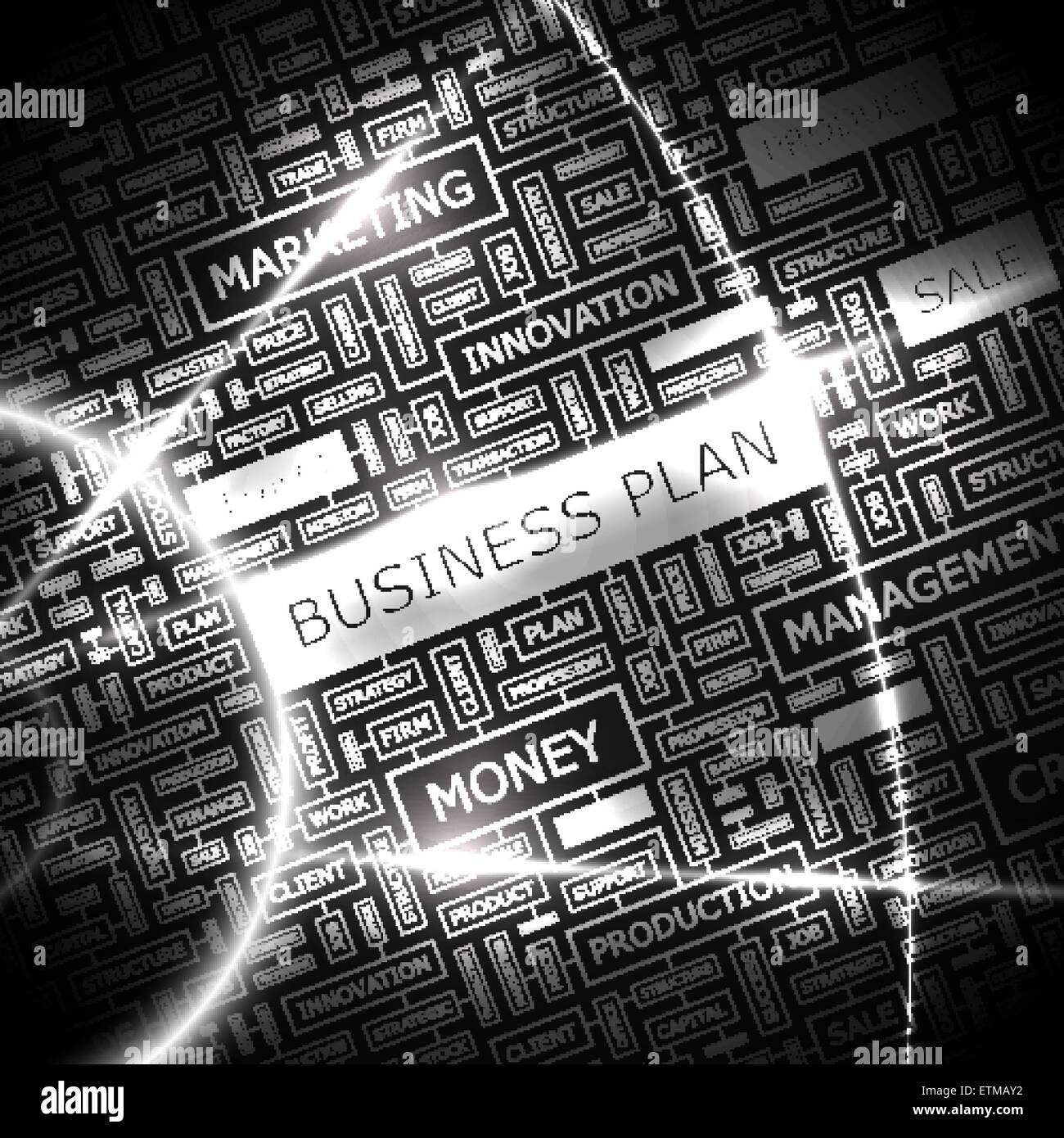 BUSINESS PLAN Illustrazione Vettoriale