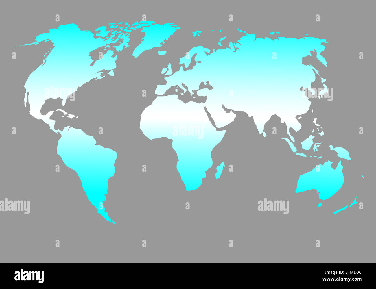 Mappa mondo blu. Global Design geografia, sfera e viaggi, vettore illustrazione grafica Foto Stock