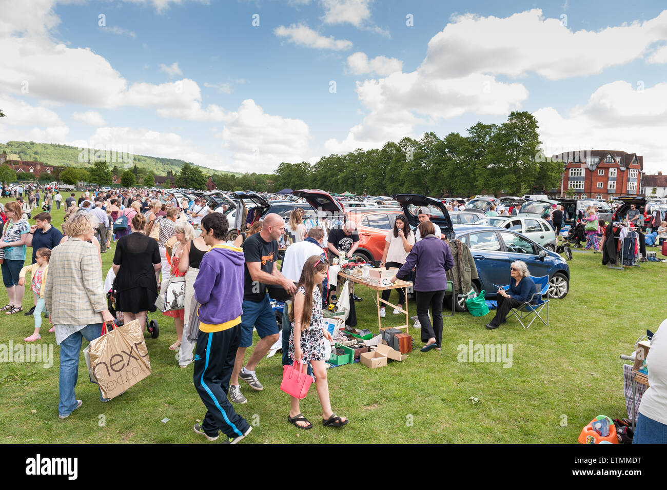 Titsey Rotary Club Car Van Boot Fair a Oxted parco ricreativo Parco Master 7 Giugno 2015 Foto Stock