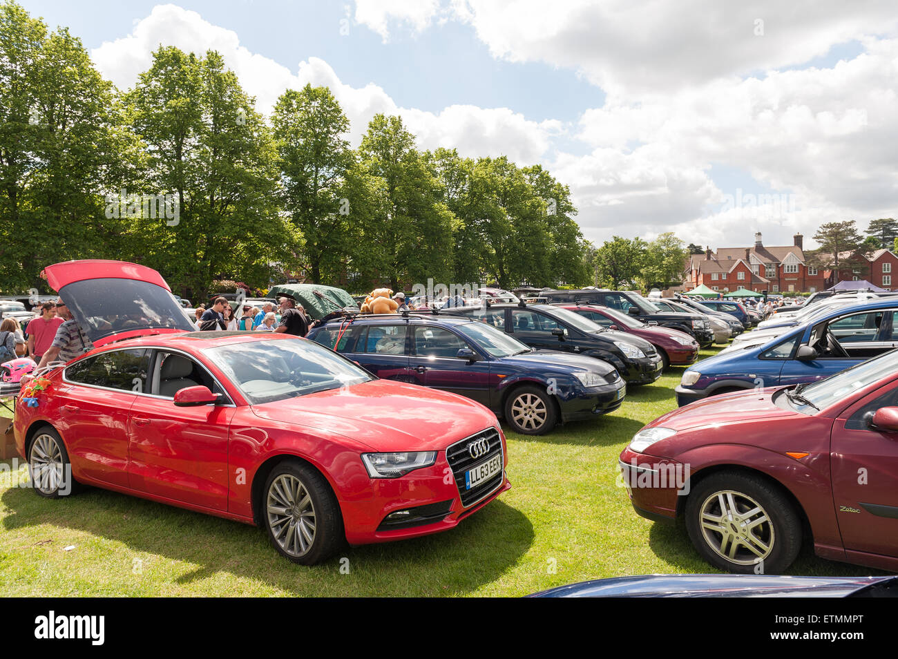 Titsey Rotary Club Car Van Boot Fair a Oxted parco ricreativo Parco Master 7 Giugno 2015 Foto Stock