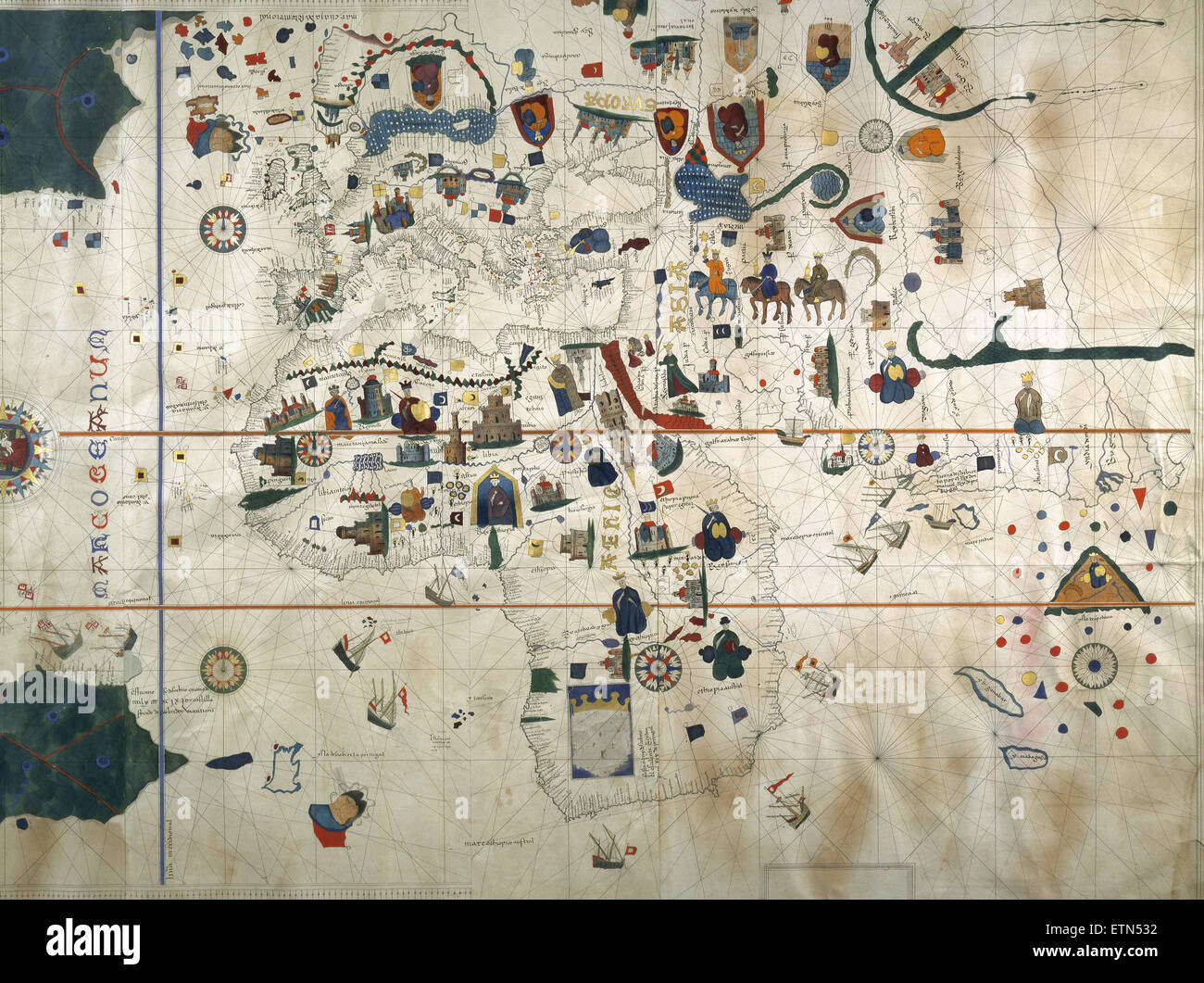 Mappa o grafico di juan de la cosa immagini e fotografie stock ad alta ...