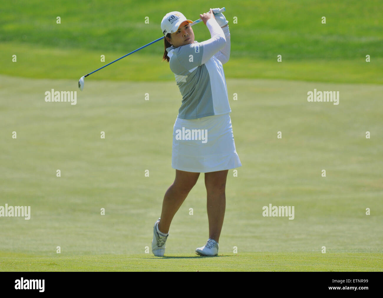 Inbee Park in azione durante la KPMG donna PGA Championship at Westchester Country Club in Harrison, New York. Gregorio Vasil/Cal Sport Media Foto Stock