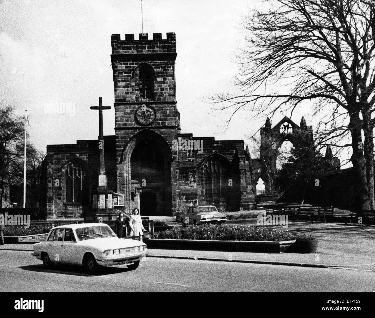 Guisborough chiesa parrocchiale, la chiesa di San Nicola. Xx Aprile 1972. Foto Stock