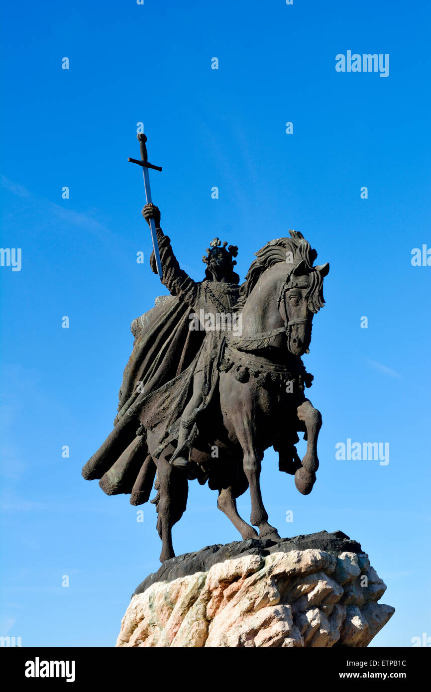 Statua di Alfonso VI di Castiglia in Toledo, Spagna Foto Stock