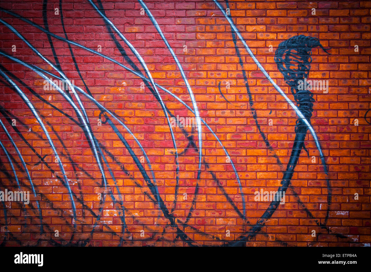 Muro di Graffiti. Arte Urbana sfondo vettoriale. Brooklyn Foto Stock