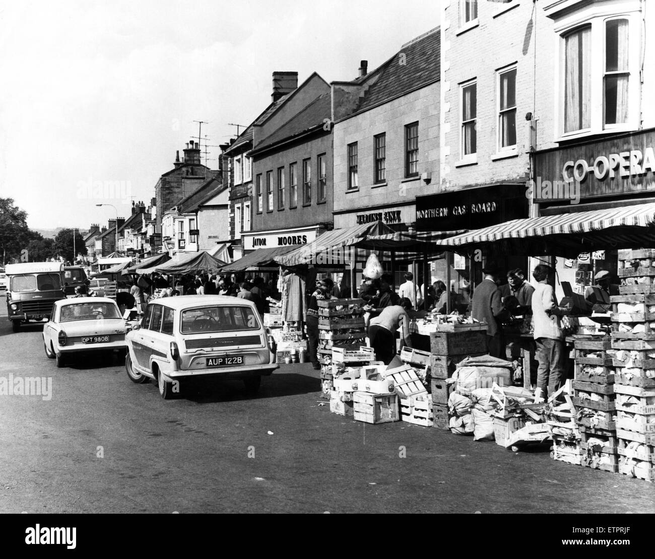 Guisborough mercato. 20 agosto 1968. Foto Stock