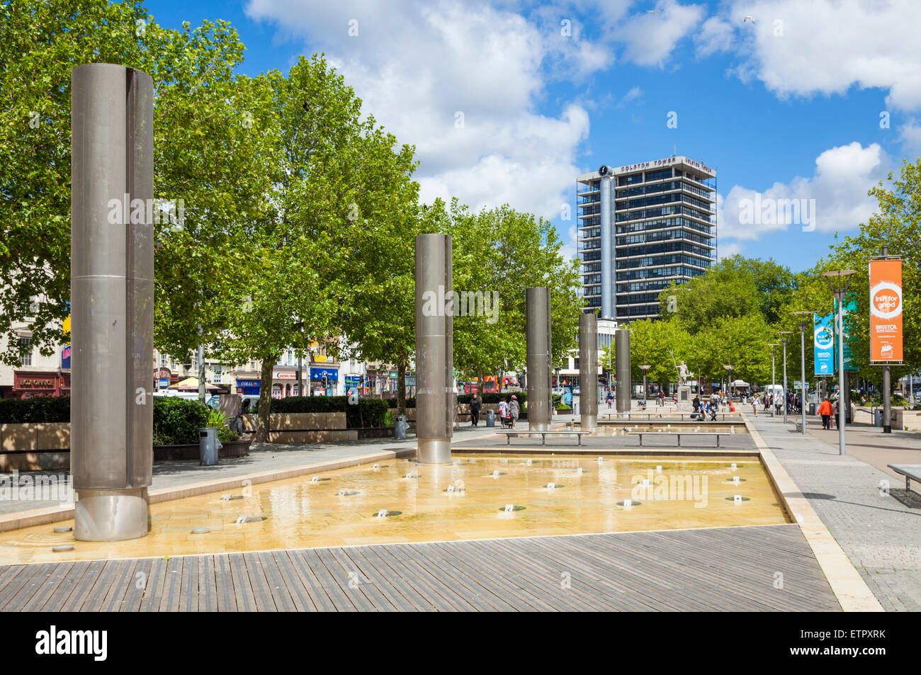 Il centro di Bristol fontane Bristol Avon England Regno Unito GB EU Europe Foto Stock