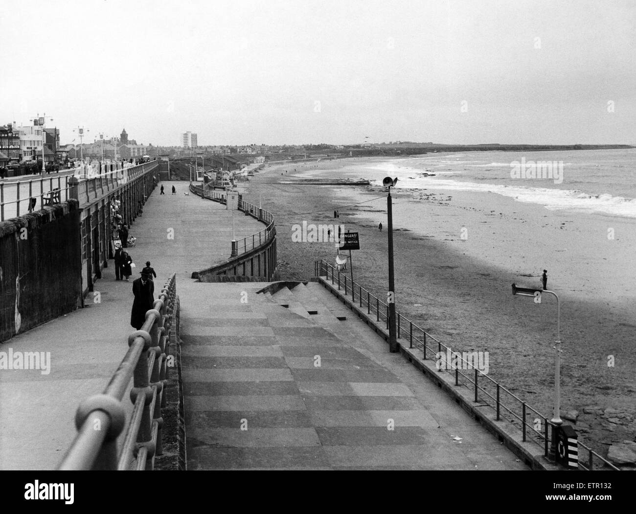 Whitley Bay promenade, Tyne and Wear. Il 20 luglio 1961. Foto Stock