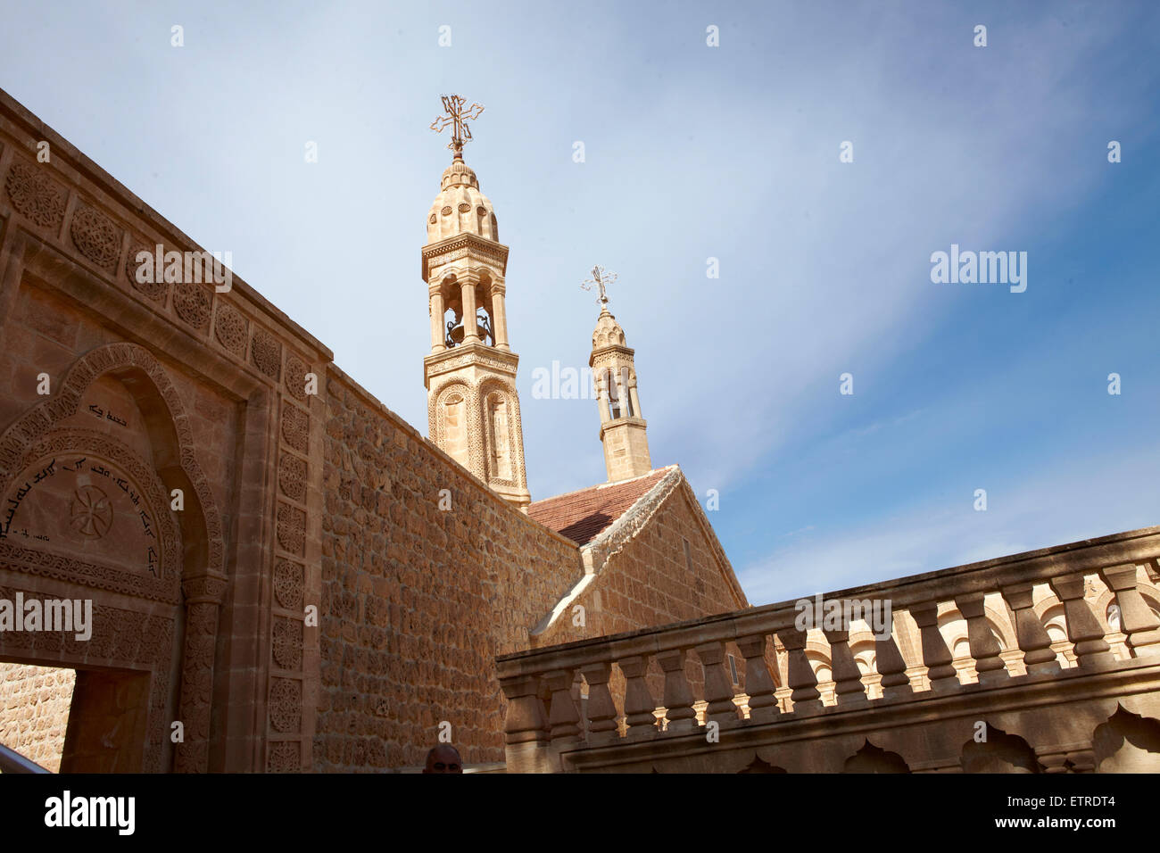 Mor Gabriel monastero, la più antica Chiesa Ortodossa Siriaca monastero nel mondo, home all'arcivescovo di Tur Abdin vicino Foto Stock