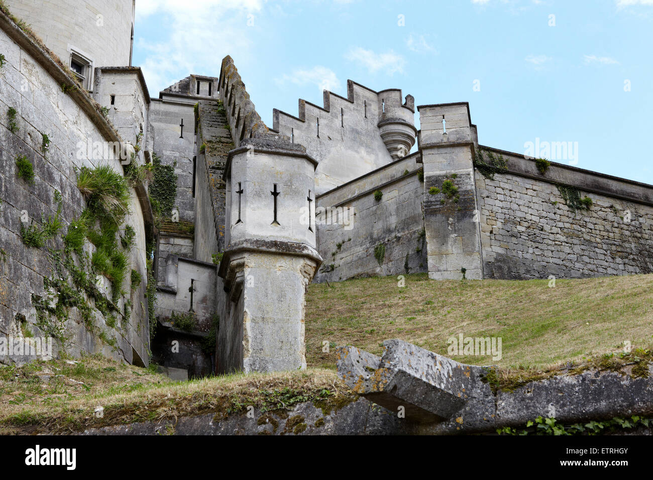 Chateau de Pierrefonds, Francia Foto Stock