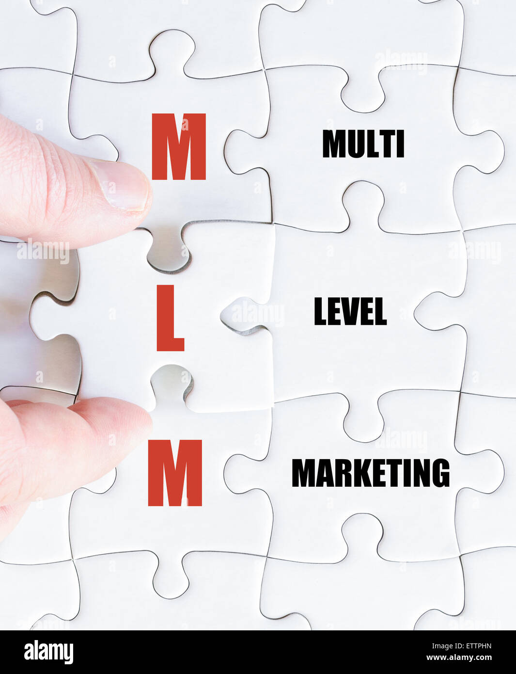 Concetto di immagine del acronimo di Business MLM come Multi Level Marketing Foto Stock