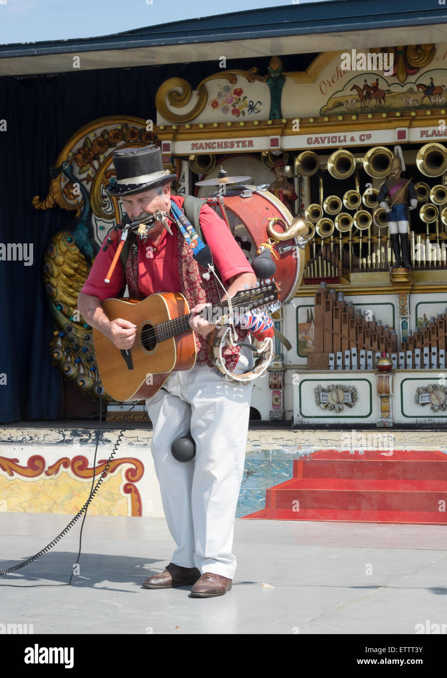 Fase attore al vapore 2014 Rally a Welland in Worcestershire Foto Stock