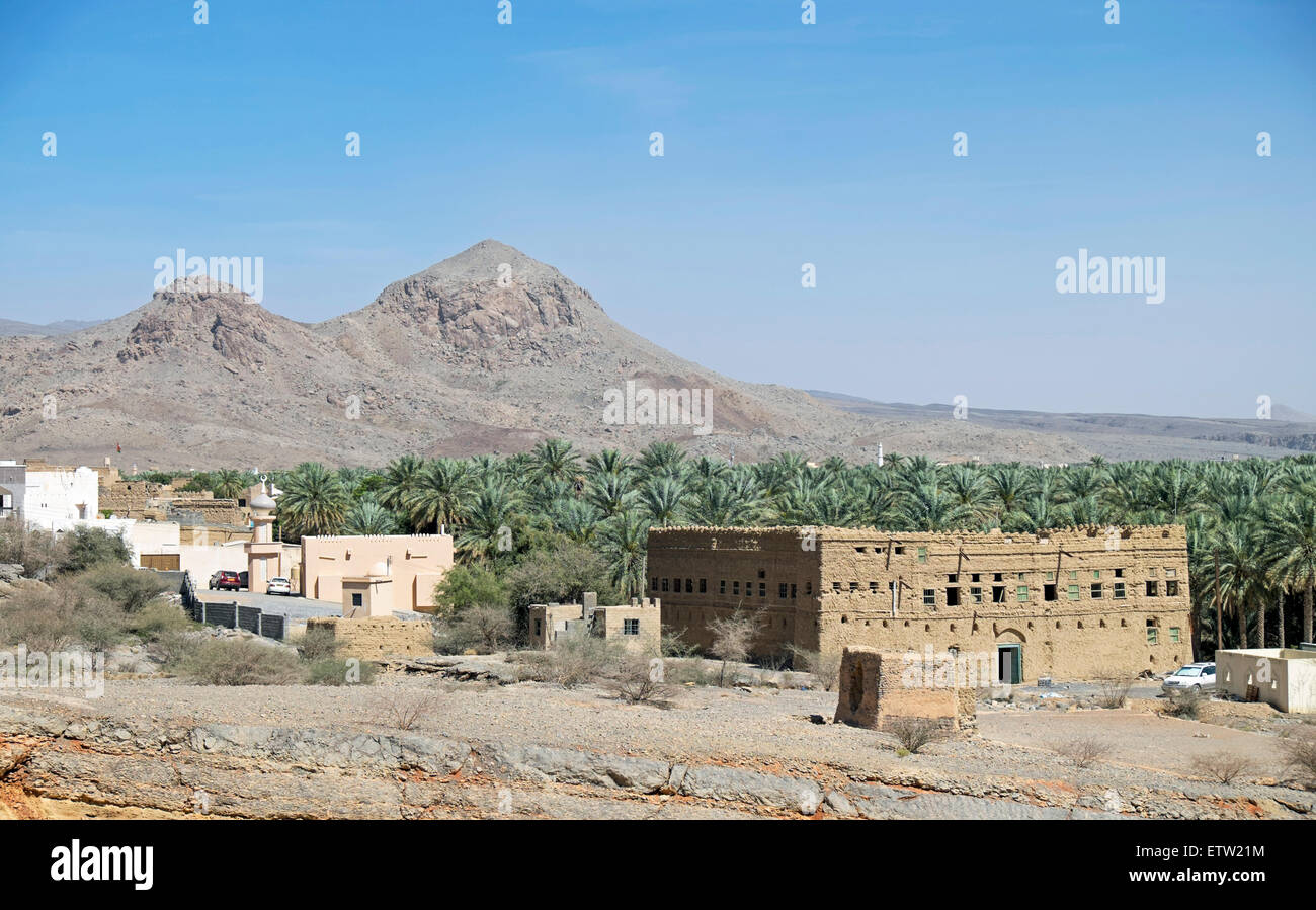 Arabia, Oman, Al Hamra, loam house Foto Stock