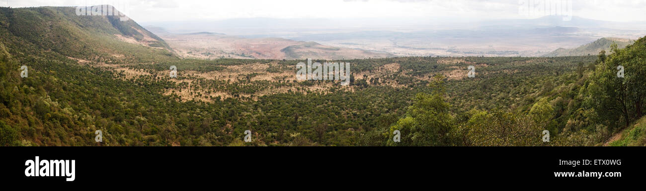 Panorama della Grande Rift Valley, Kenya, Africa Foto Stock