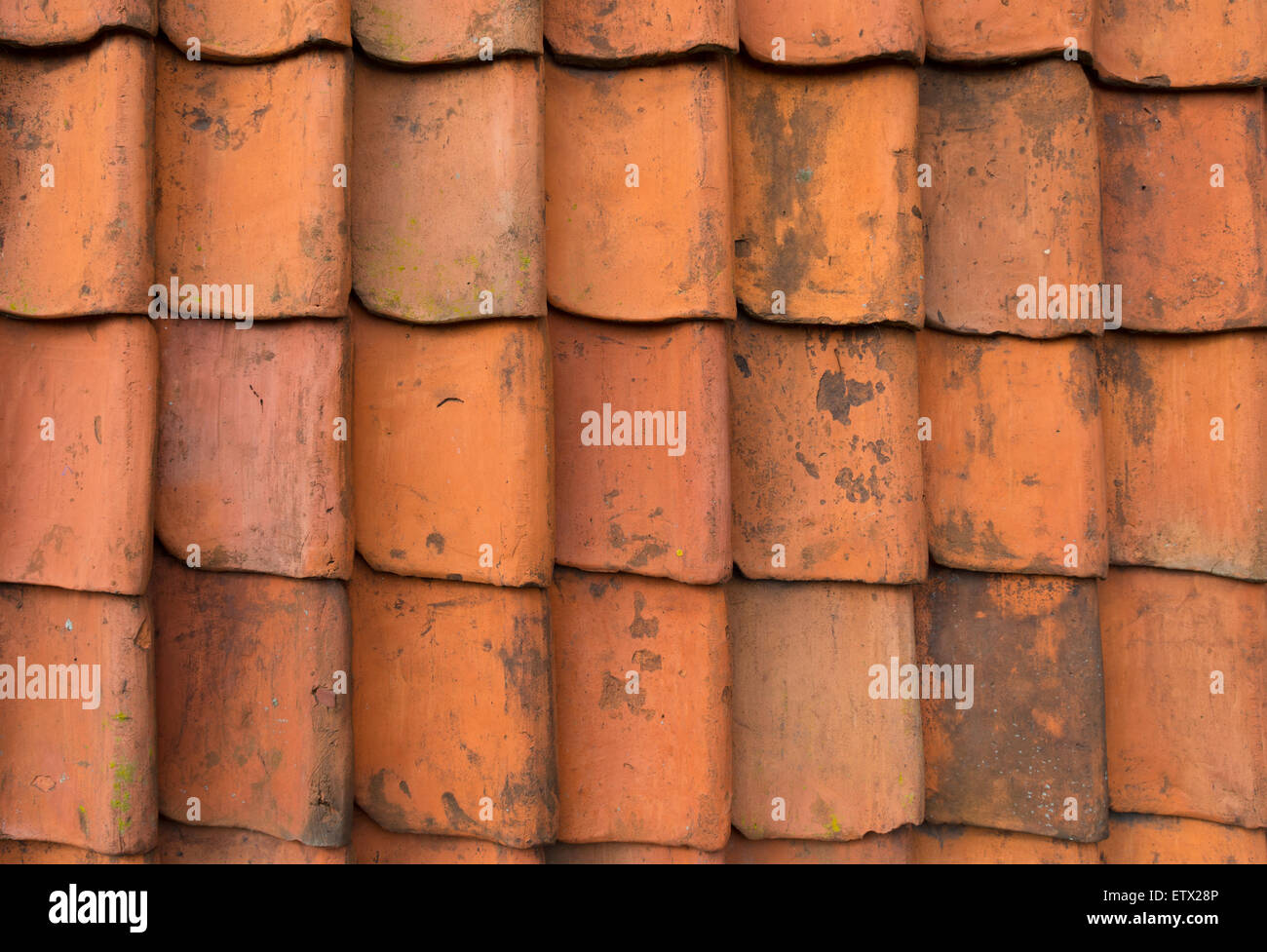 Seamless tetto arancione Sfondo piastrelle Foto Stock