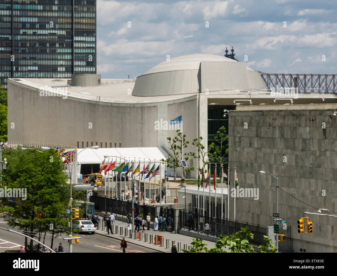 Sede centrale delle Nazioni Unite Building di New York City Foto Stock