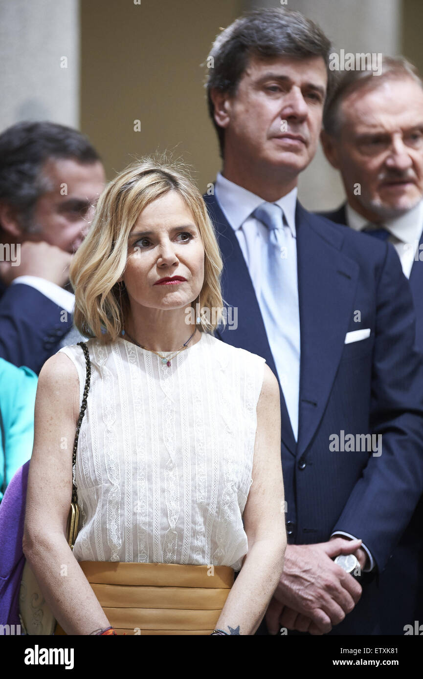 Madrid, Spagna. 16 Giugno, 2015. Eugania Martinez de Irujo e Cayetano Martinez de Irujo partecipare alla cerimonia per il bicentenario della fondazione del Consiglio della grandezza di Spagna presso il Palacio de El Pardo il 16 giugno 2015 a Madrid Credit: Jack Abuin/ZUMA filo/Alamy Live News Foto Stock