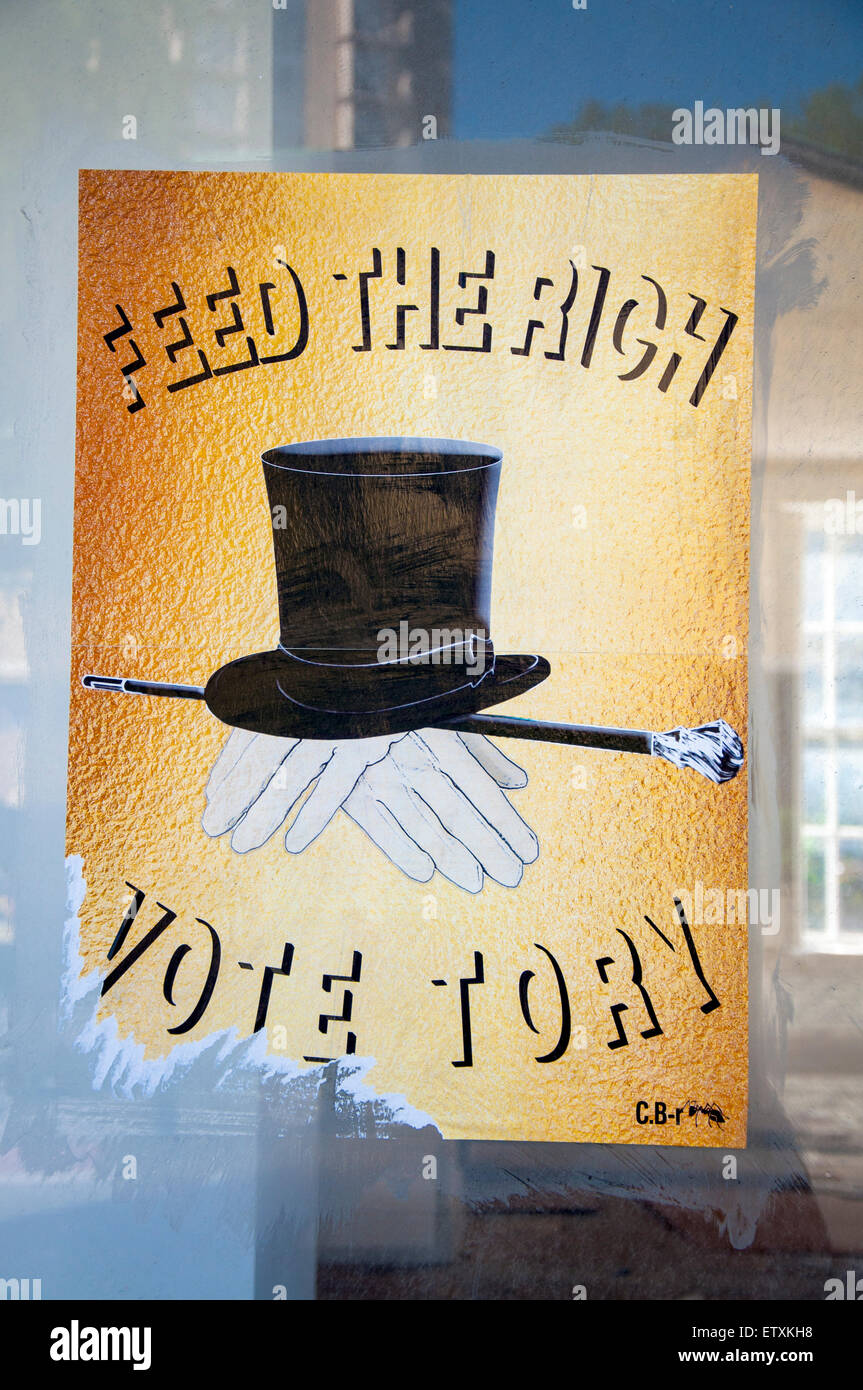 Poster di politica alimentare il ricco votare Tory Foto Stock