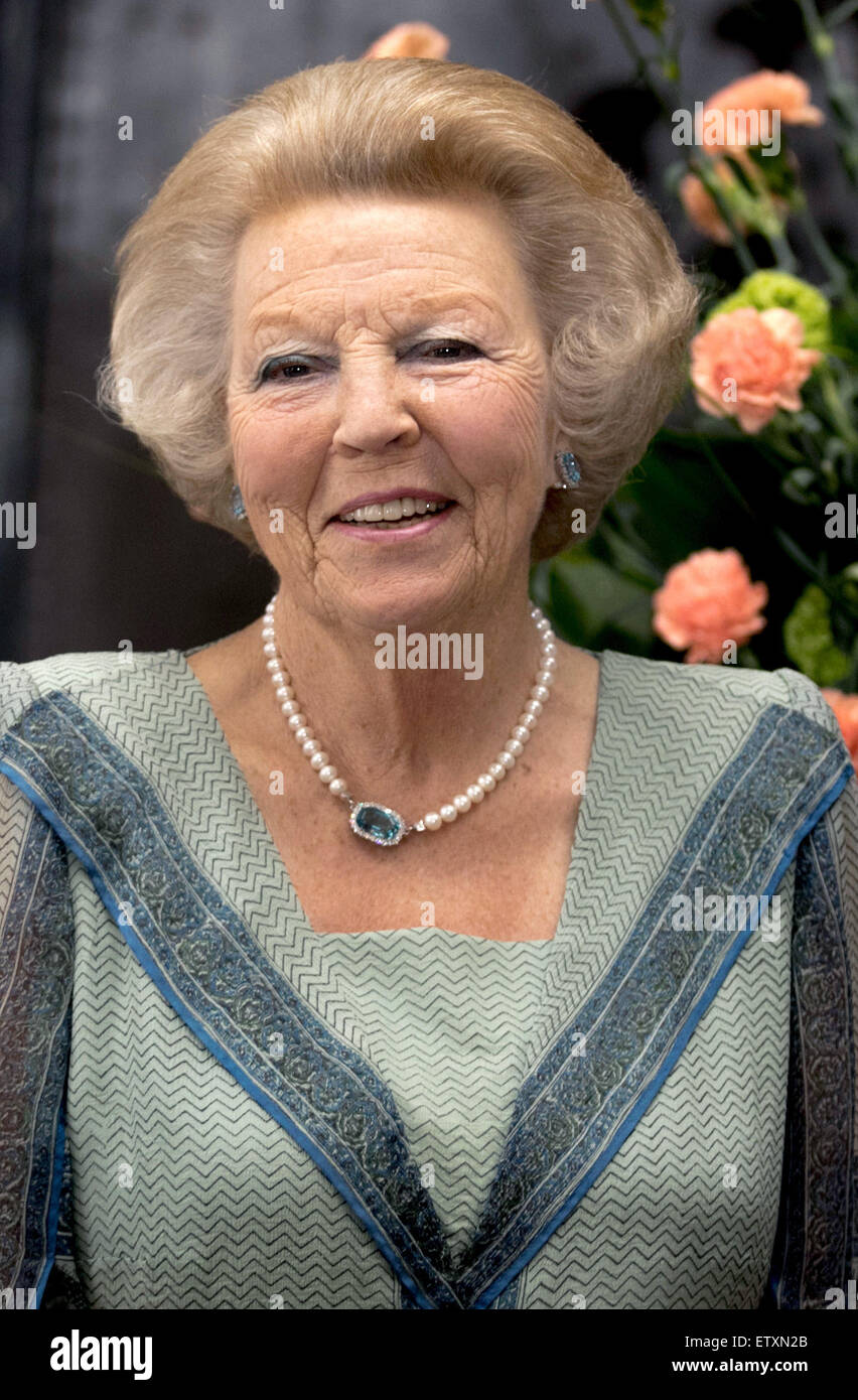 Amsterdam, Paesi Bassi. 16 Giugno, 2015. Dutch Princess Beatrix assiste i garofani di argento cerimonia del Prince Bernhard Fondo di cultura nel palazzo reale di Amsterdam, 16 giugno 2015. Credito: dpa picture alliance/Alamy Live News Foto Stock