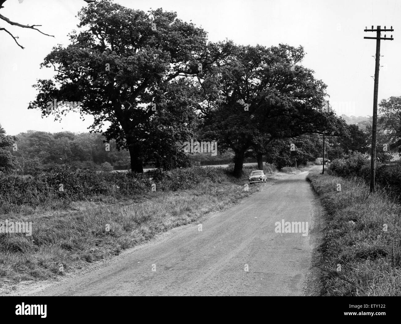 Patibolo Hill cercando da Cryfield Fattoria. 8 ottobre 1964. Foto Stock