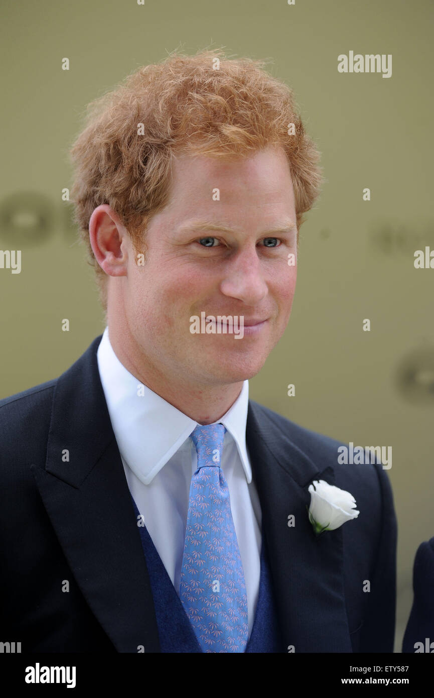 Ascot Berkshire, Regno Unito. 16 Giugno, 2015. Il principe Harry al Royal Ascot 16 giugno 2015 Credit: John Beasley/Alamy Live News Foto Stock