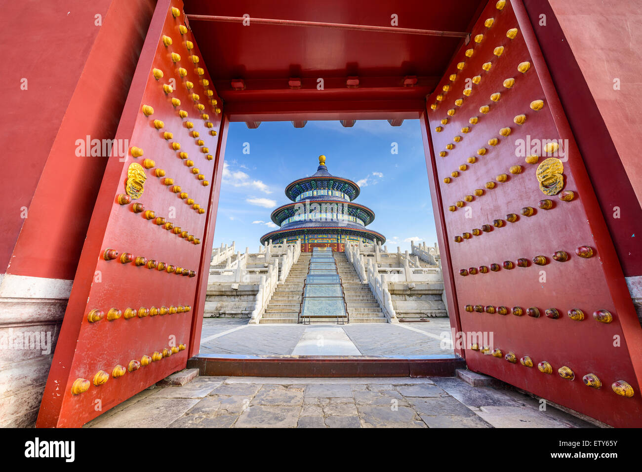 Pechino, Cina presso il Tempio del Paradiso. Foto Stock