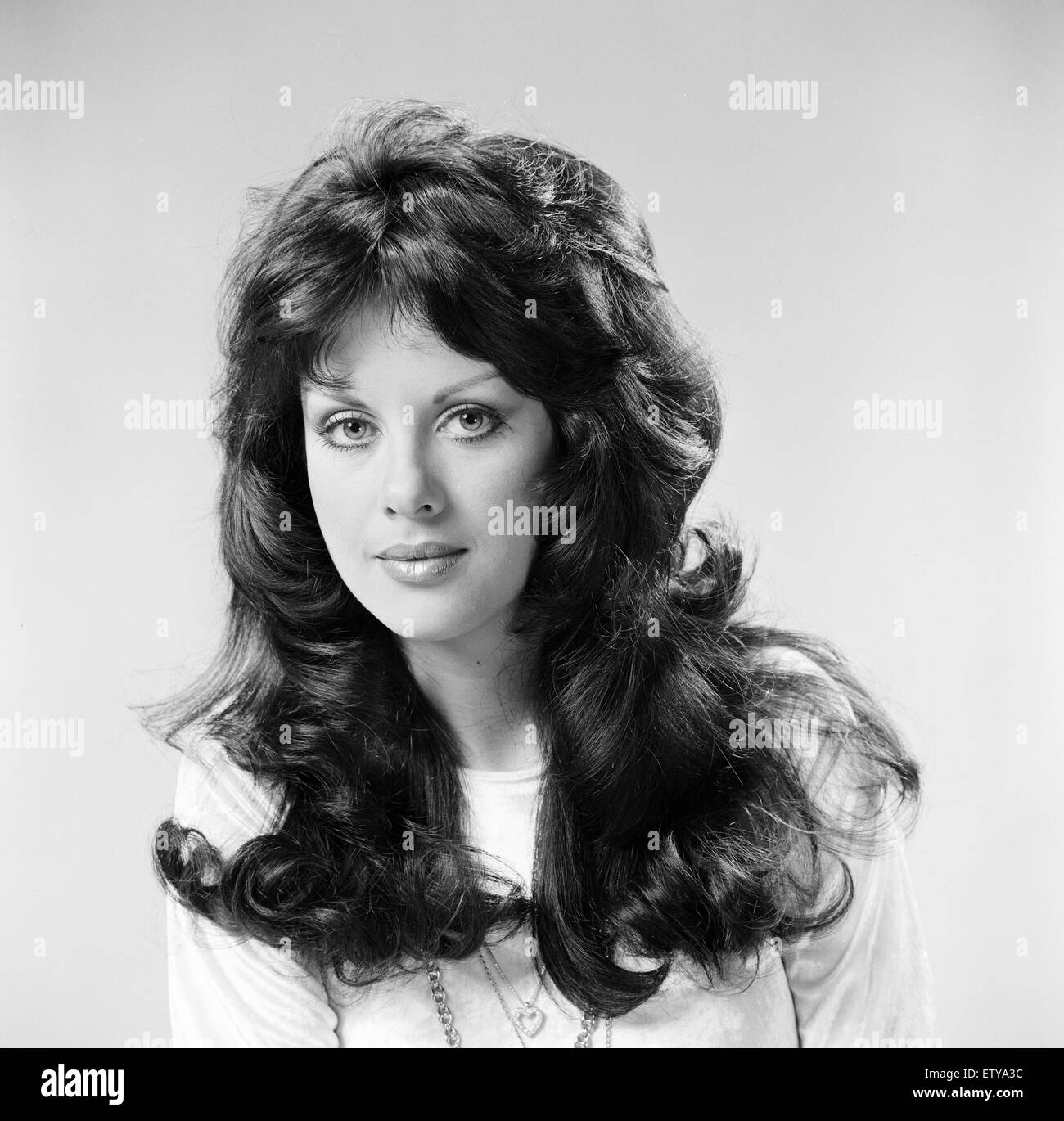 Valli Kemp, attrice e modello, Studio Pix, 28 aprile 1973. Foto Stock