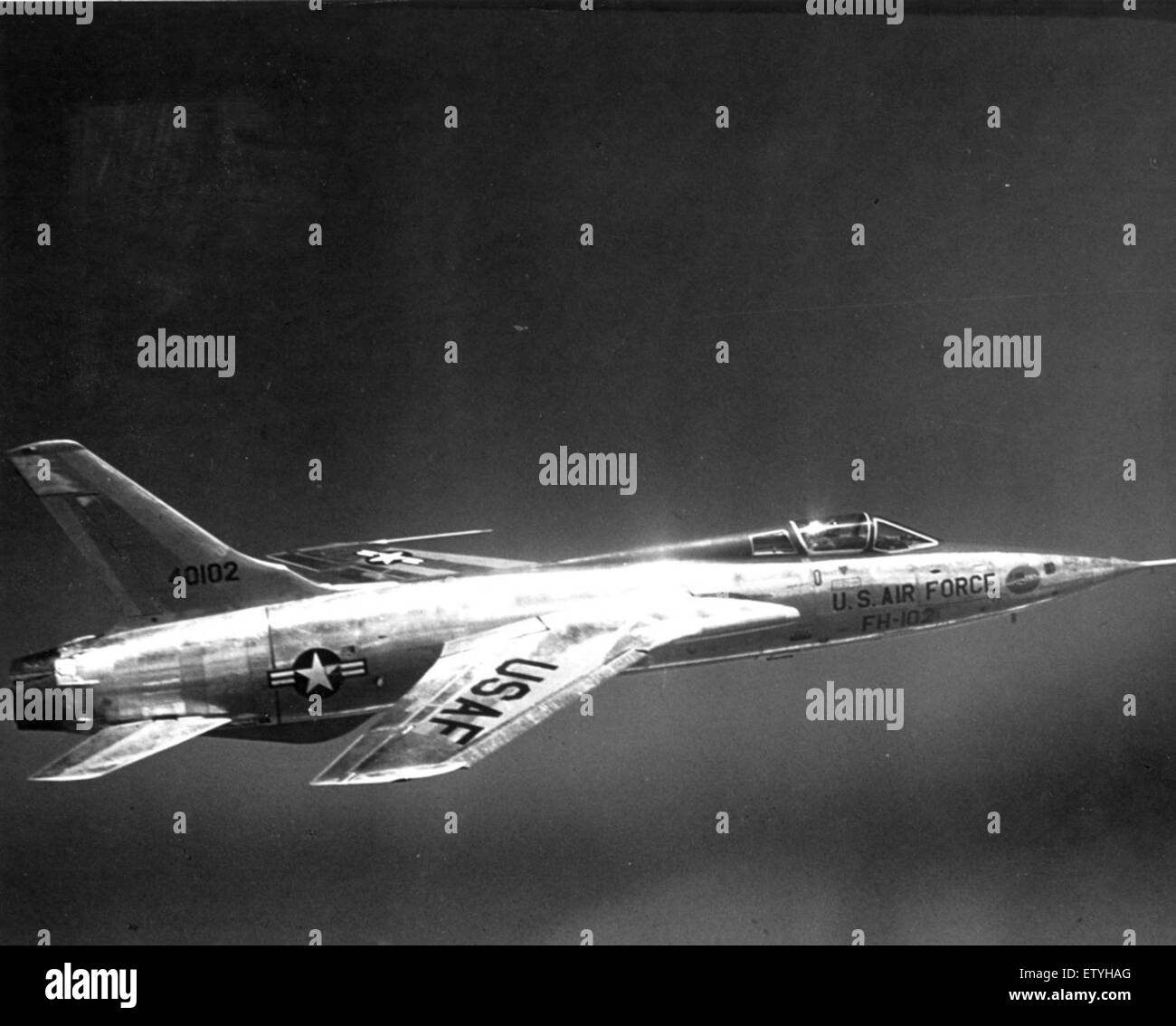 L'F-105B-1 è una variante dell'F-105 Thunderchief, un caccia-bombardiere supersonico utilizzato dalla U.S. Air Force. L'aereo è stato progettato per missioni d'attacco ed è stato ampiamente utilizzato durante la guerra del Vietnam. Foto Stock