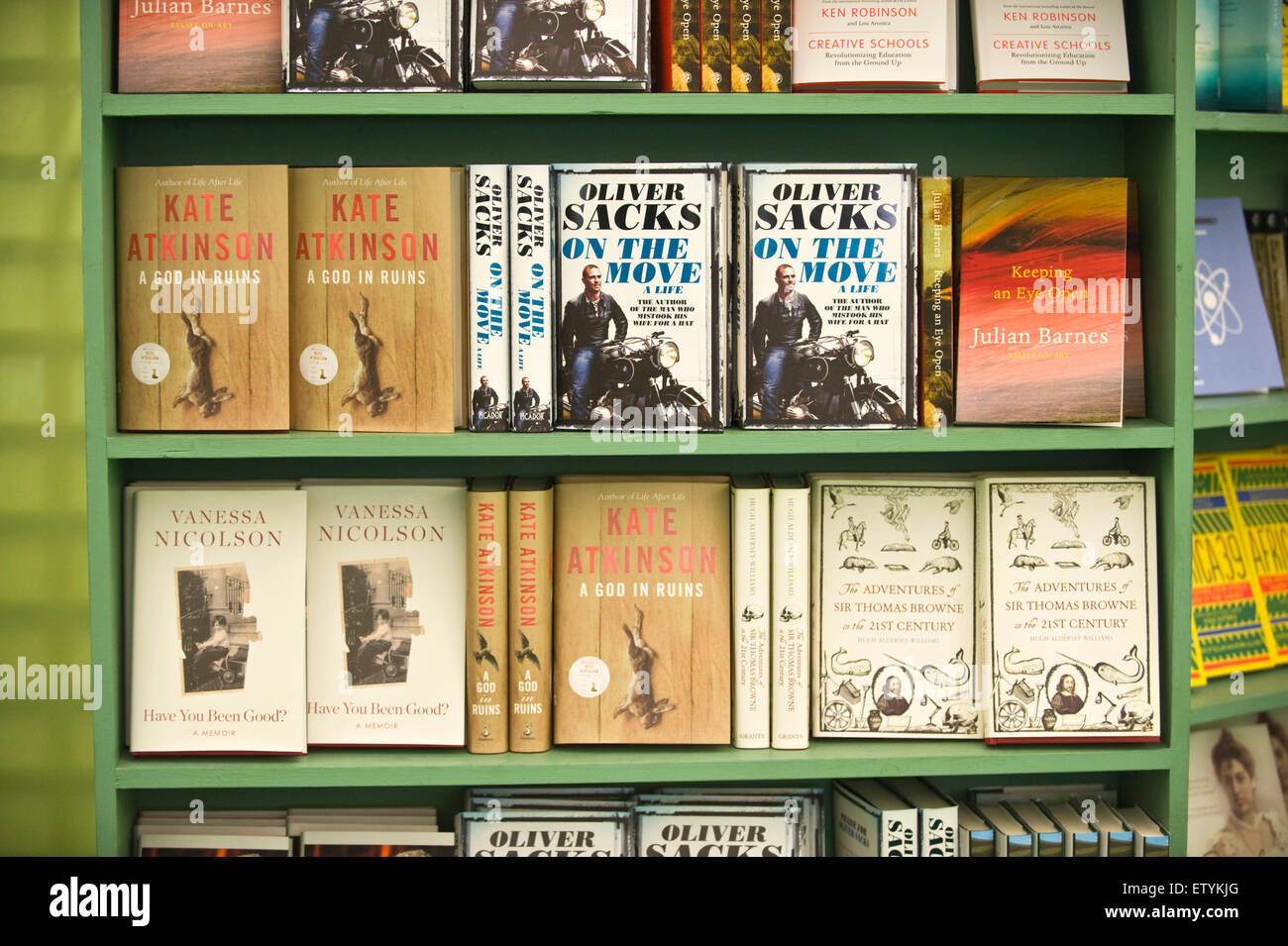 Scaffali di libri in libreria a Hay Festival 2015 Foto Stock