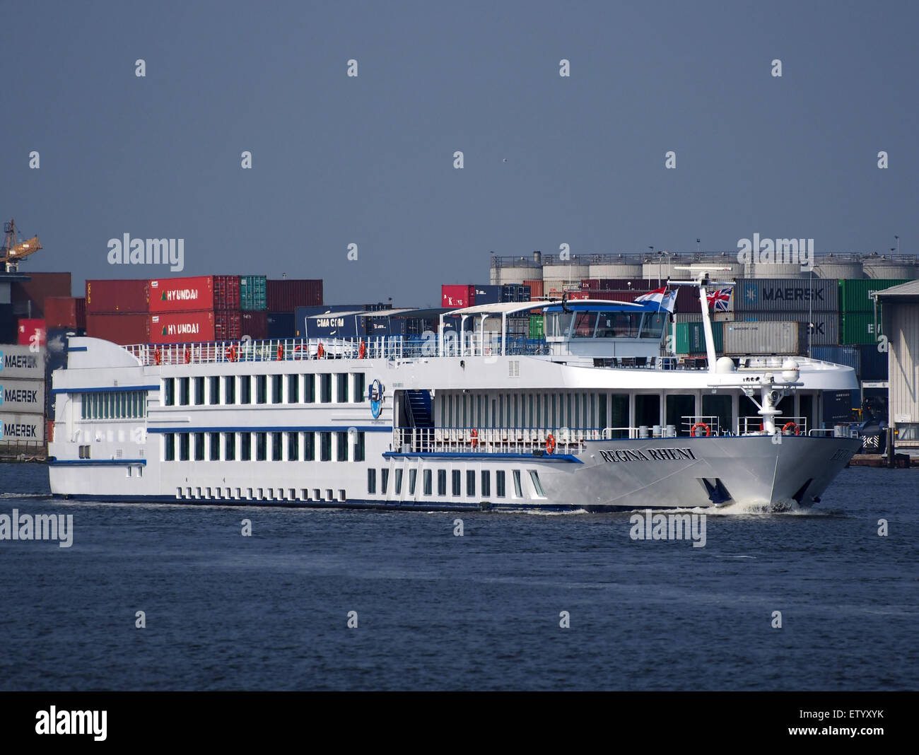 Regina Rheni - ENI 02324591, Noordzeekanaal, porto di Amsterdam, pic3 Foto Stock