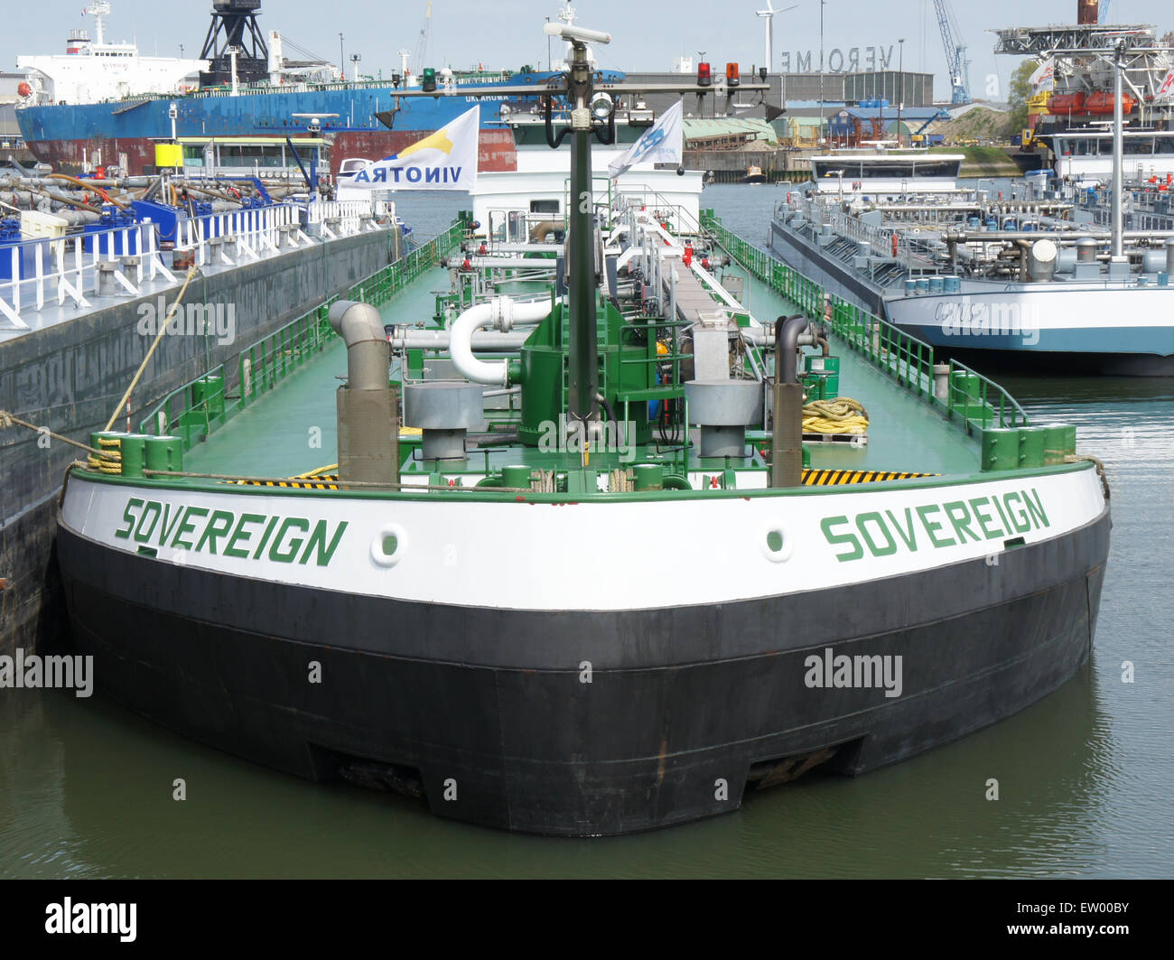 Sovrano - ENI 02327379 - Tankschip, Welplaathaven, porto di Rotterdam, pic1 Foto Stock