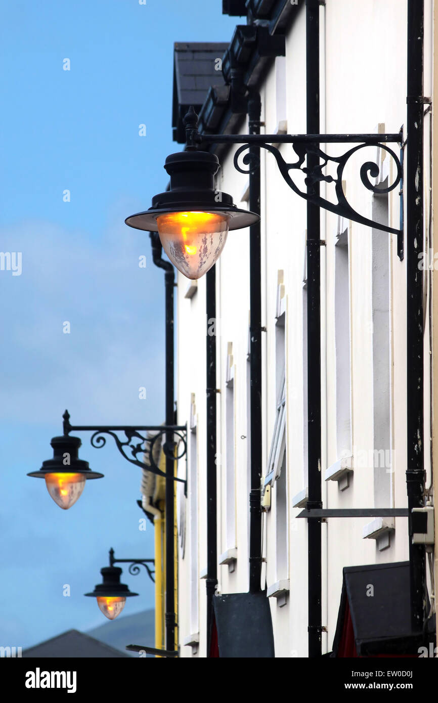 Antica strada lanterne in Dingle, nella contea di Kerry, Irlanda Foto Stock