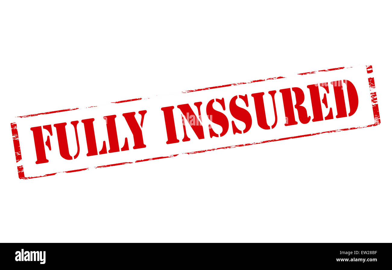 Timbro di gomma con il testo completamente assicurato all'interno, illustrazione Foto Stock