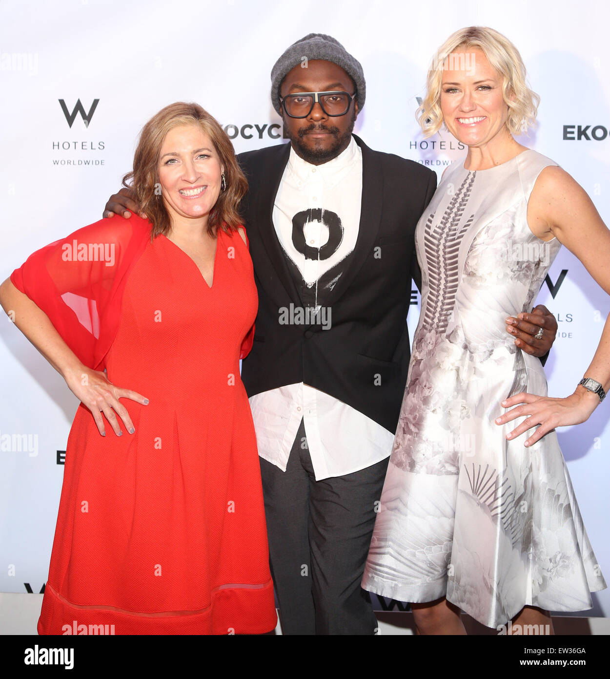 W Hotels, will.i.am & EKOCYCLE annunciare una nuova partnership al W New York offre: Bea Perez, will.i.am, Sarah Doyle dove: New York, Stati Uniti quando: 13 Apr 2015 C Foto Stock